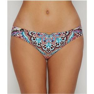 Kenneth Cole Ruched Paisley Bikini Bottom